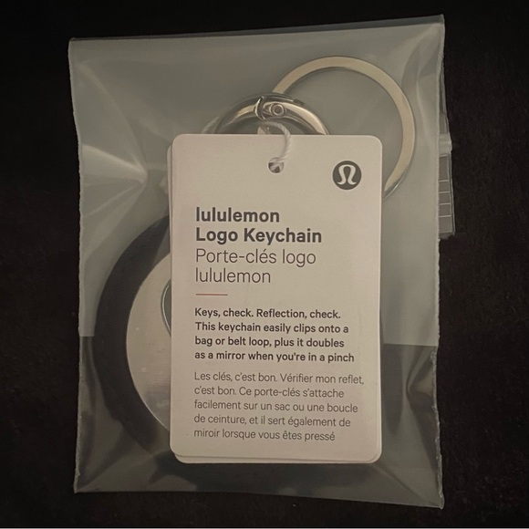 Lululemon Logo Bag Charm & Keychain | Black / Silver - Picture 9 of 10